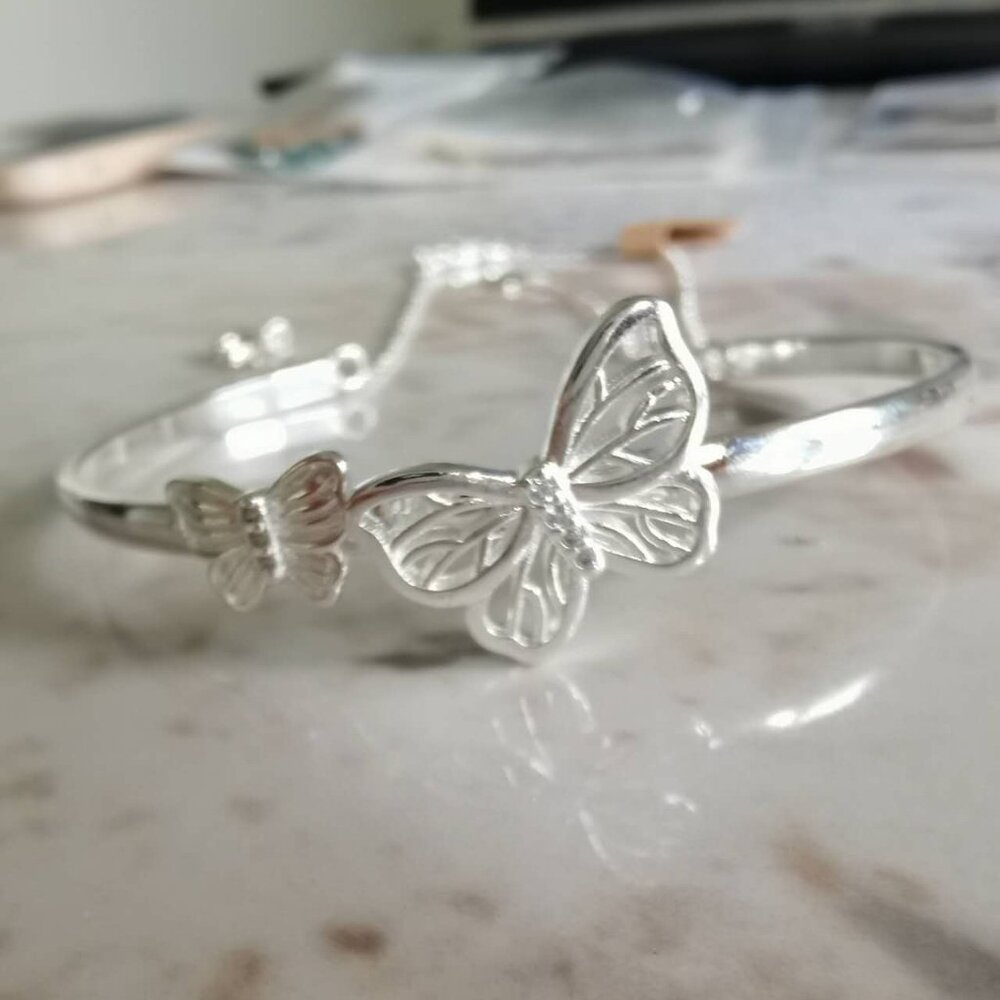 Butterfly Sterling Silver Bracelet
